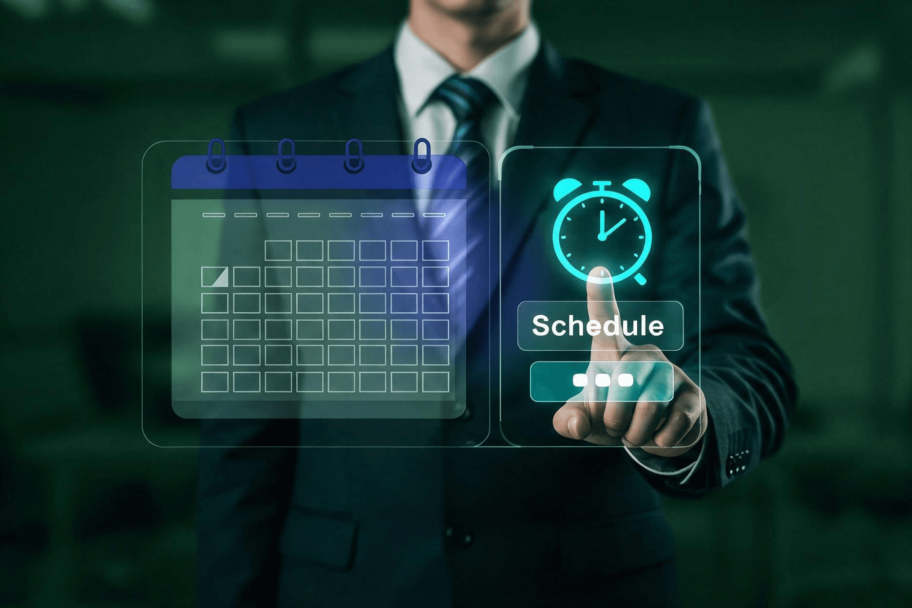 Finger on schedule appointment